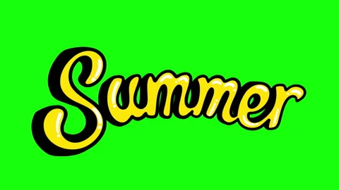 SUMMER TEXT ISOLATED Stock Footage 260235311
