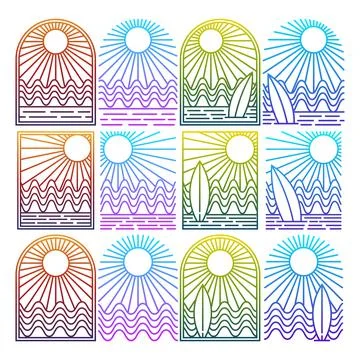 Summer theme collection Ilustração Stock