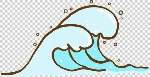 Summer Thing Cute Wave Hand Drawn Stock Illustration