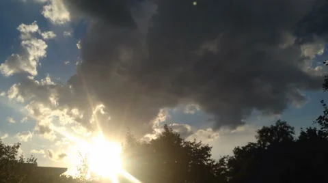 Summer thunderstorm time lapse in Denver, Colorado Stock Footage