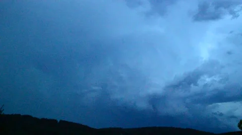 Summer thunderstorms Stock Footage 52492507