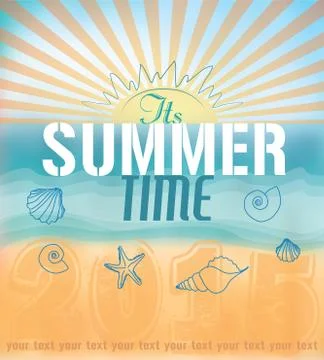 Summer time 2015 Stock Illustration