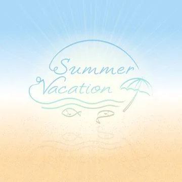 Summer time abstract background for summer vacation in vector Stock Illustration
