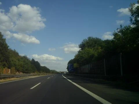 Summer time amazing highway drive through Germany Stock Photos