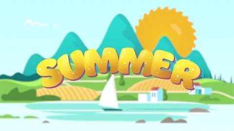 Summer Time Animated Intro 스톡 동영상 196223836