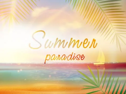 Summer time background with copyspace. Stock Illustration