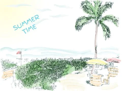 Summer time background Stock Illustration