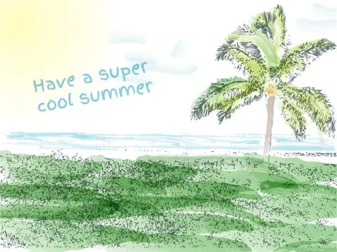 Summer time background Stock Illustration