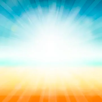 Summer time background - illustration. Vector illustration of a glowing Summer Stock Illustration