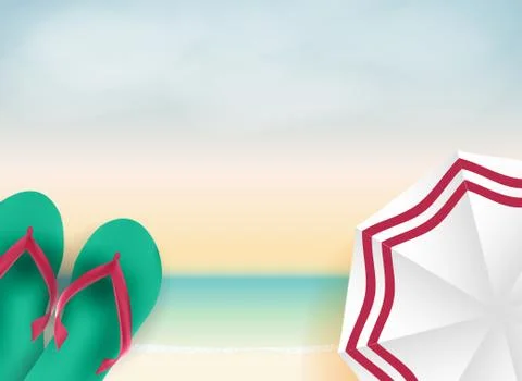 Summer Time Background. Sunny Beach Vector Illustration Stock Illustration