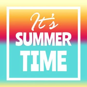 Summer time banner, flyer or poster. Vector illustration. Stock Illustration