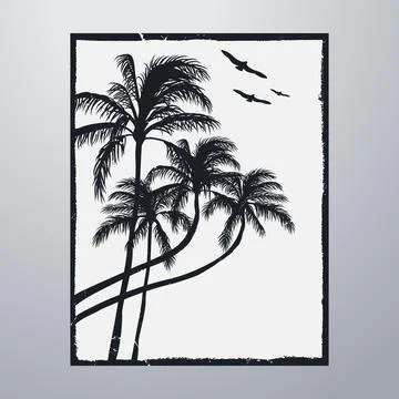Summer Time On The Beach Poster With Grunge Textures Artwork Stock-Illustration