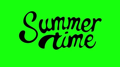 Summer Time Black Text Stock Footage 248391309