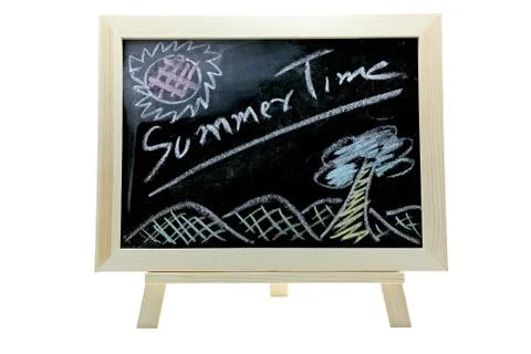 Summer time blackboard Stock Illustration