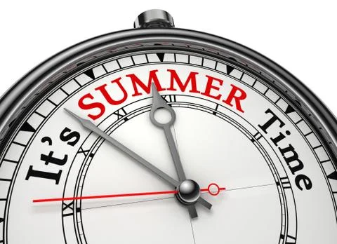 Summer time concept clock Stock Illustration