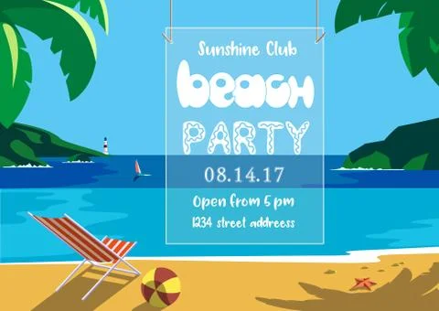 Summer time concept Stock Illustration