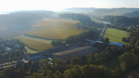 Summer time countryside Panoramic landscape in Switzerland, Europe. Stock Footage 121009079
