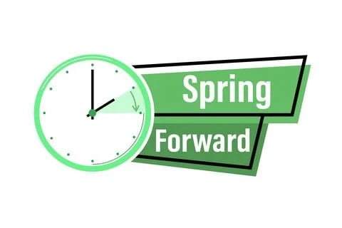 Summer time. Daylight saving time. Spring forward clock vector icon Stockillustratie