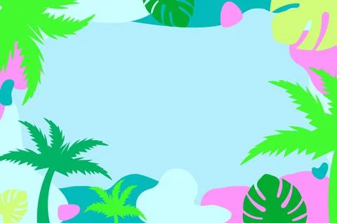Summer time design. Creative background of landscape, panorama of sea and beach Stock Illustration
