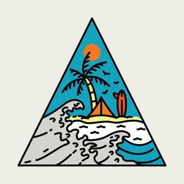 Summer time graphic illustration vector art t-shirt design Stock-Illustration