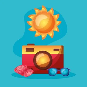 Summer time holiday Stock Illustration