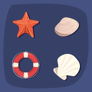 Summer time holiday vector ilustration イラスト素材
