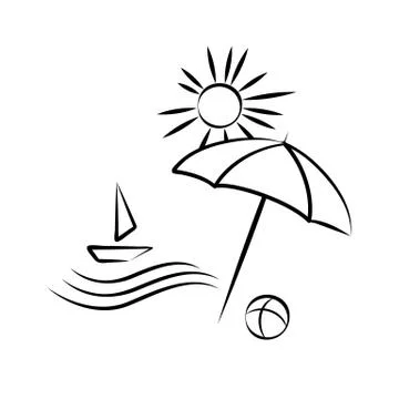 Summer time icon Stock Illustration