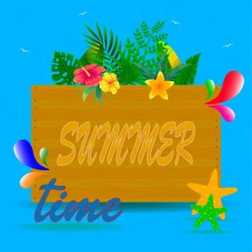 Summer time Illustrazione stock