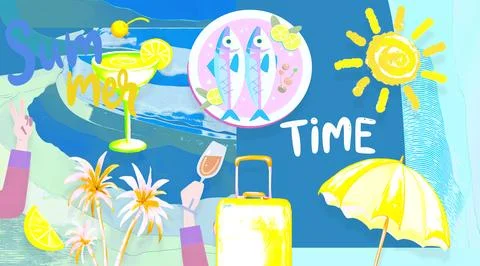 Summer time イラスト素材
