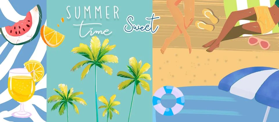 Summer time Stock Illustration