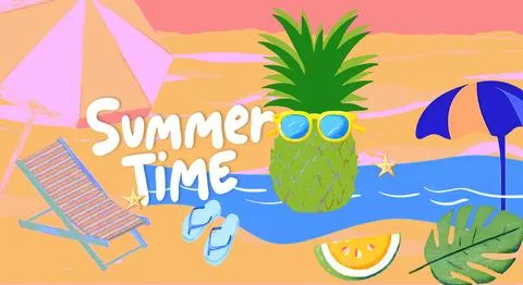Summer time Stock Illustration