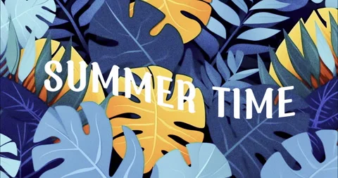 Summer time illustration, with noise effect, hand drawing to 3D motion. Stock Footage 243136579