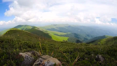 Summer time lapse in Carpatian mountains, timelapse Stock Footage