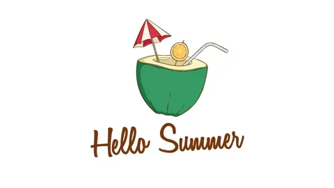 Summer time lettering animation Motion Graphic Alpha Background Stock Footage 314913448