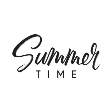 Summer time lettering template Stock Illustration