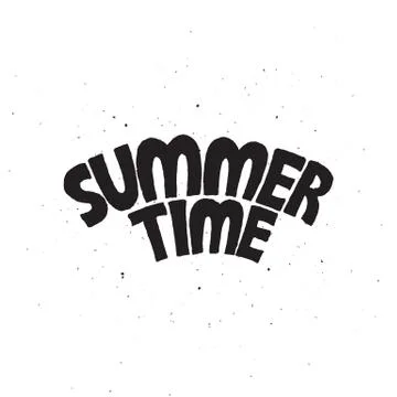 Summer time lettering text Stock Illustration
