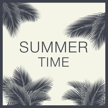 Summer Time Lettering Text 스톡 일러스트