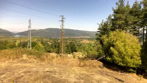 Summer time mountain nature panoramic landscape. Mountain green trees. Stock Footage 150233190