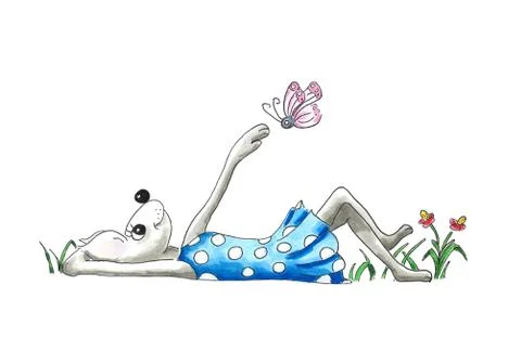 Summer time for mouse Stock Illustration