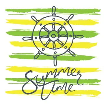 Summer time pattern Illustrazione stock