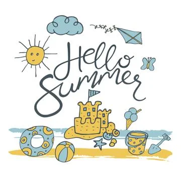 Summer time pattern Stock Illustration