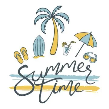 Summer time pattern Stock Illustration