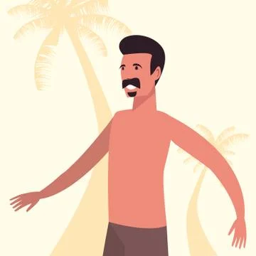 Summer time people icon vector ilustration Illustrazione stock