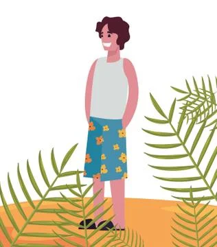 Summer time people icon vector ilustration Stock Illustration