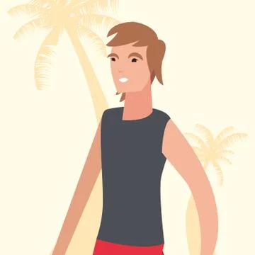 Summer time people icon vector ilustration イラスト素材