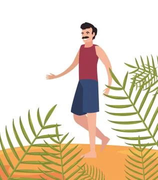 Summer time people icon vector ilustration イラスト素材