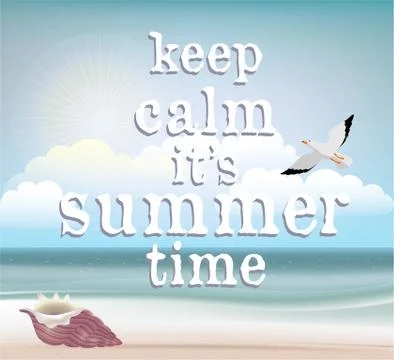 Summer time poster Stock Illustration