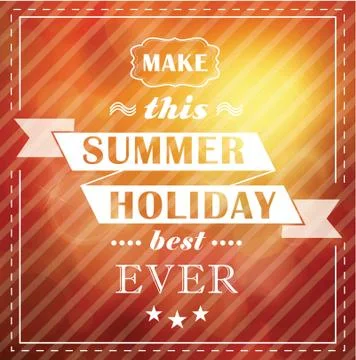 Summer time poster. Stock Illustration