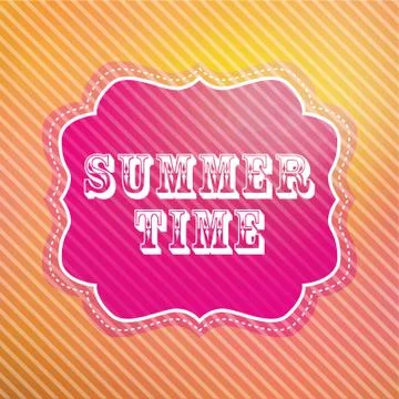 Summer time poster. Stock Illustration