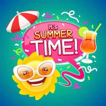 Summer Time Poster Stock Illustration